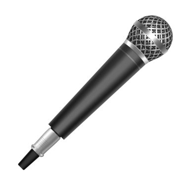 Karaoke ya da müzik mikrofonu. Radyo ya da sesin vektör işareti