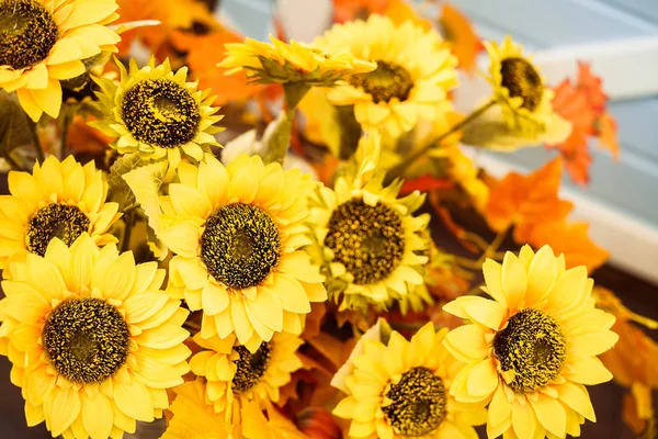 bouquet of sunflower. Yellow summer flowers