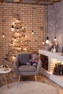 Çağdaş iç oturma odası.