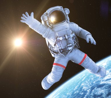 Sallayarak, astronot 3d render,