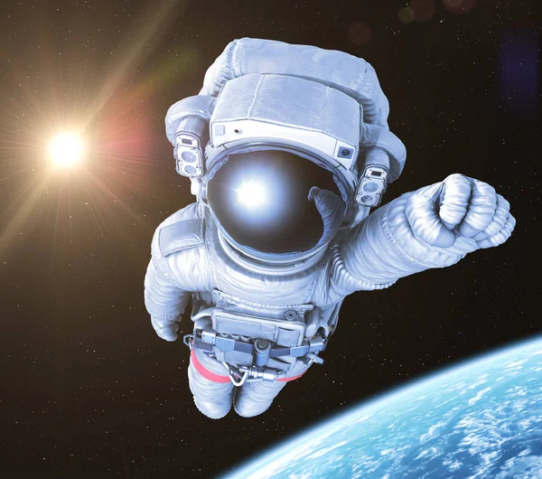 Astronauta en el espacio, 3d render , —  Fotos de Stock