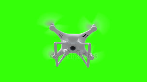 Quadcopter, чотири безшовні петельні 3d анімації — стокове відео