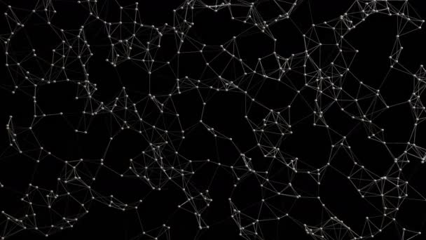 Atomik ağ oluşumu, soyut 3d animasyon — Stok video