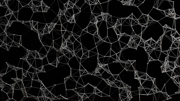 Estrutura fractal poligonal abstrata — Fotografia de Stock