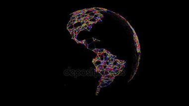 Poligonal Globe, soyut 3d animasyon