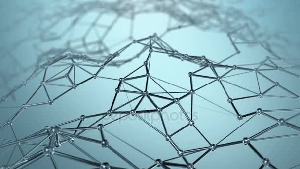 抽象的な多角形のネットワークの背景 — ストック動画