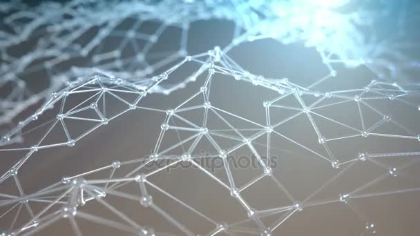 Abstract Polygonal Network Background — Stock Video