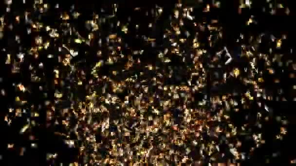 Golden Confetti Party Popper Explosão — Vídeo de Stock