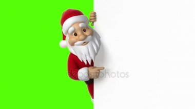 Noel Baba ekran, 3d animasyon döngü sorunsuz işaret eder. 4k