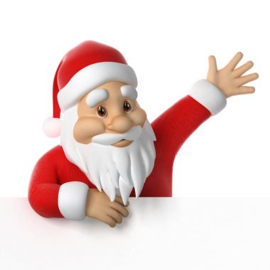 Noel Baba 3d render sallayarak,