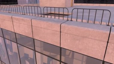 Quadcopters çıkar devriye için güzel 3d animasyon, 4k