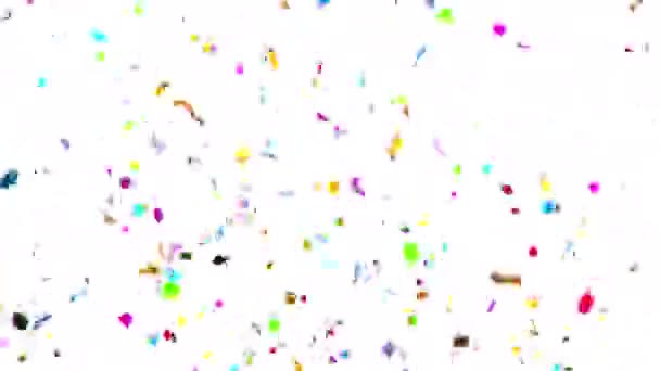 Confetti Party Popper Explosies Een Groene Achtergrond Animatie — Stockvideo