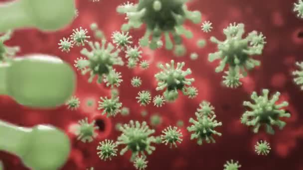 Viruses Attack, animasi 3d — Stok Video