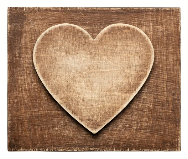 Wooden heart shape — Stock Photo, Image