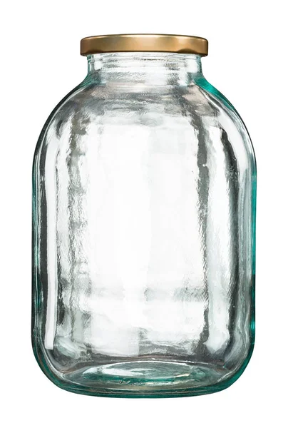 Closed glass jar with lid — Stock Photo, Image