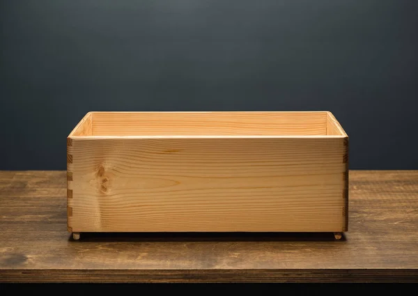 Wooden box on the table — Stock Photo, Image