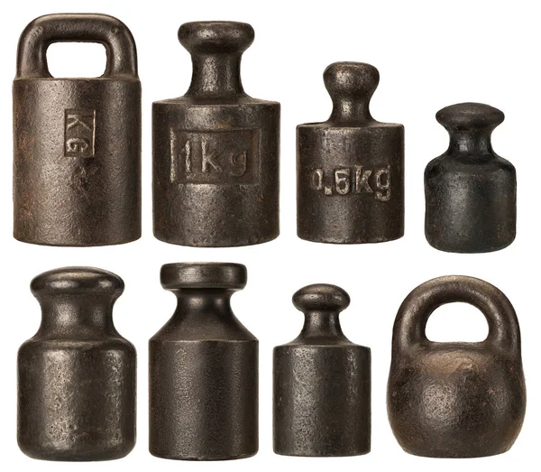 Old rusty scale weights — Stock Photo, Image