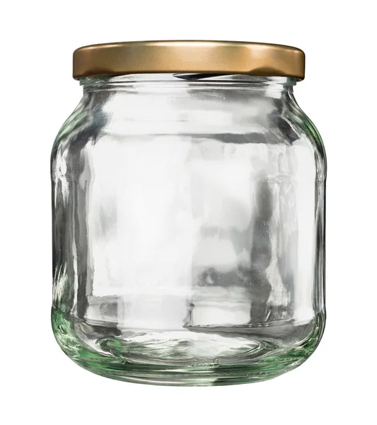 Gesloten glazen pot met deksel — Stockfoto