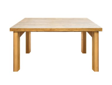 Used wooden table isolated clipart