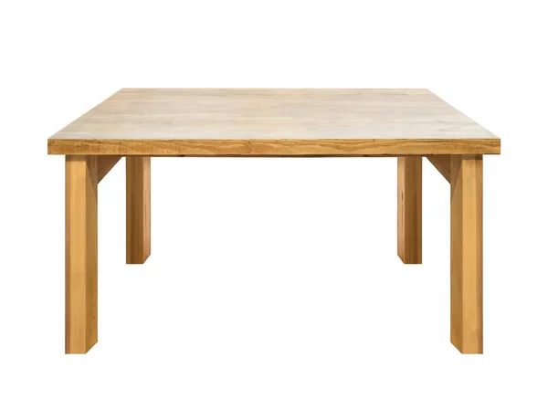 Gebruikte houten tafel geïsoleerd — Stockfoto