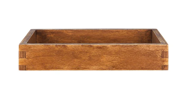 Scatola di legno rustico marrone — Foto Stock