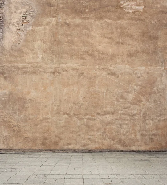 Grunge tomma gatan vägg bakgrund — Stockfoto