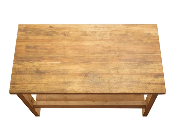 Mesa de madera usada aislada — Foto de Stock