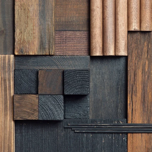 Fond abstrait de bloc de bois — Photo