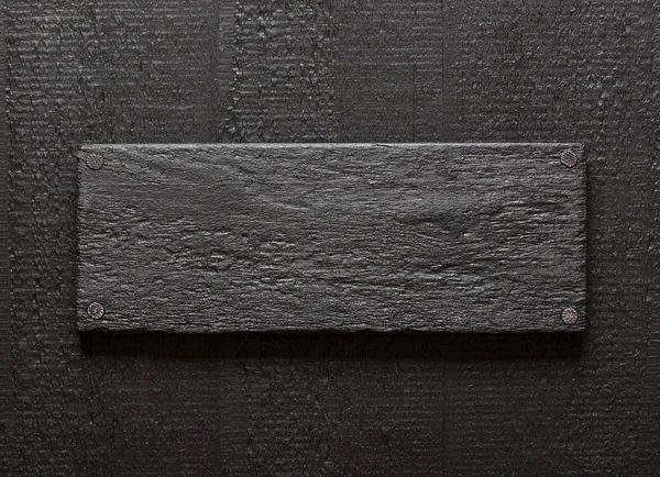 Rústico fundo de madeira preta — Fotografia de Stock