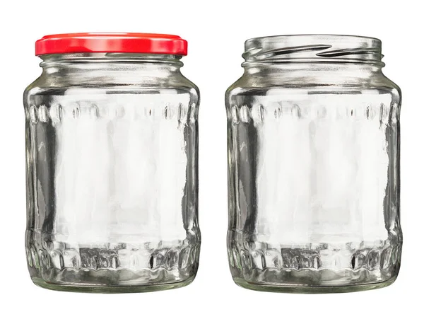 Closed glass jars Stock Image