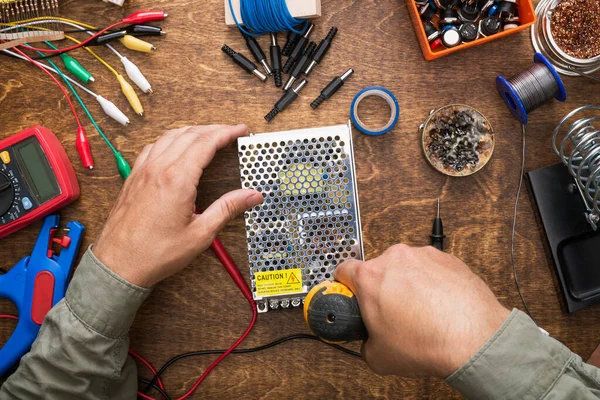 DIY electronics repair making Stock Picture