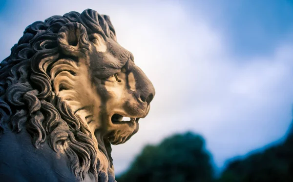 Leão estátua parque em florence — Fotografia de Stock