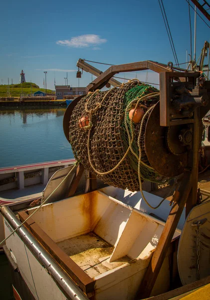 Rybářská síť a lano — Stock fotografie
