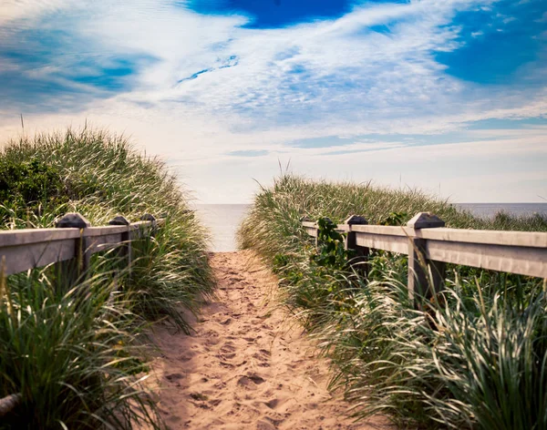 Plaży szlak Wyspy Księcia Edwarda — Zdjęcie stockowe