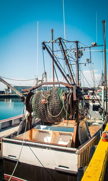 Red de pesca en un barco — Foto de Stock