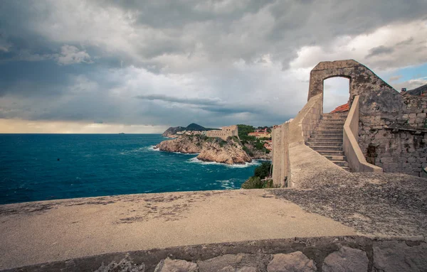 Parede da fortaleza de Dubrovnik — Fotografia de Stock