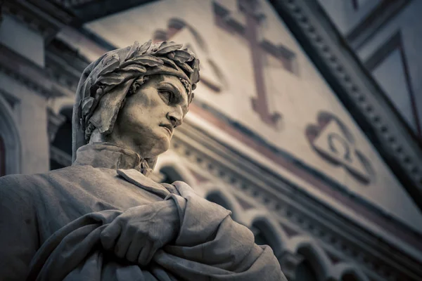 Ποιητής άγαλμα Φλωρεντία Ιταλία — Φωτογραφία Αρχείου
