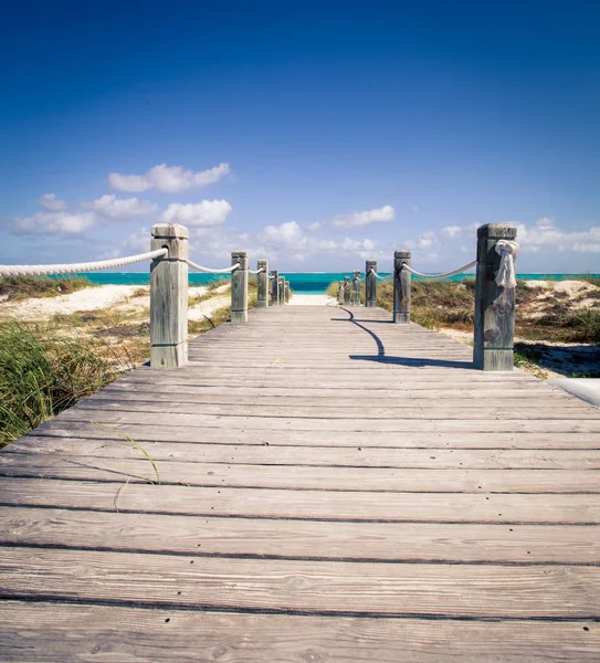 Boardwalk turks a caicos — Stock fotografie