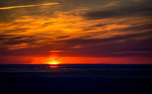 Soluppgång east point prince edward island — Stockfoto