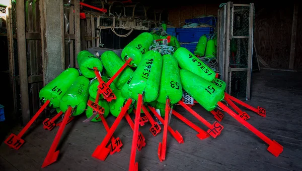 Colourful fishing buoys — Stock Photo, Image