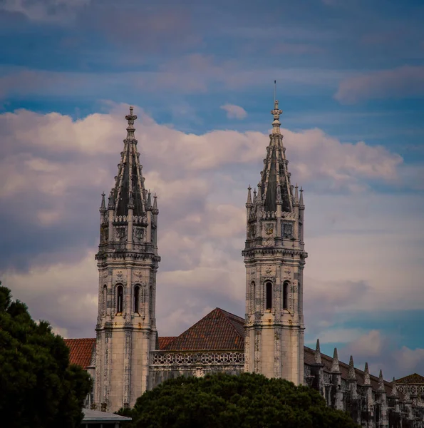 Wieża kościoła w Portugalii Belem. — Zdjęcie stockowe
