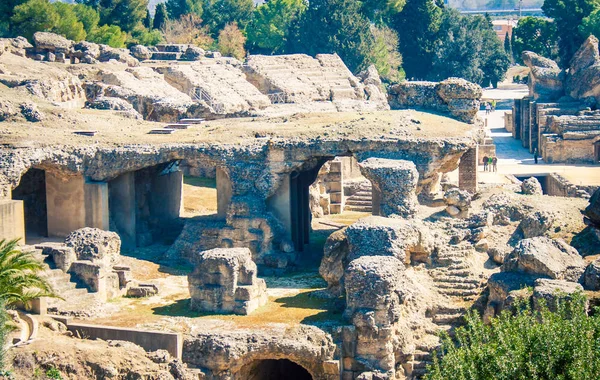 Roma kalıntıları Itlica İspanya — Stok fotoğraf