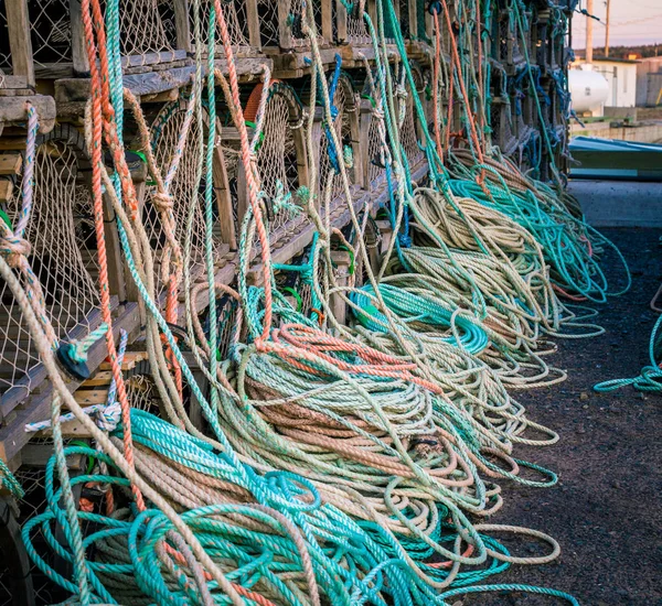 Trampas de langosta y cuerda — Foto de Stock