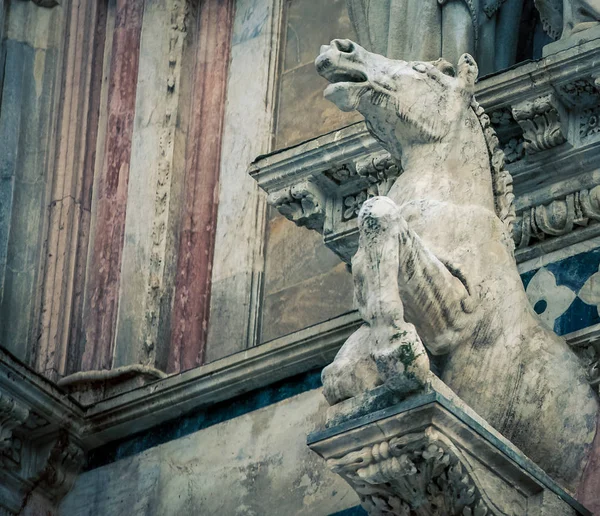 Statyn interiör kyrkan siena — Stockfoto