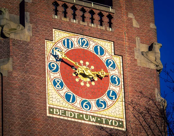 Relógio torre Amsterdam — Fotografia de Stock
