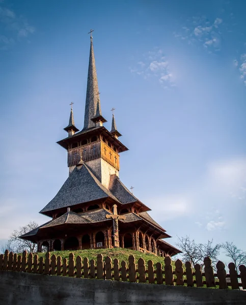 Iglesia Ortodoxa Madera Rumanía Maramure — Foto de Stock