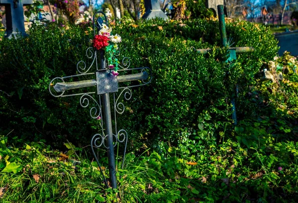 Cementerio Cruz Hierro Rumania —  Fotos de Stock