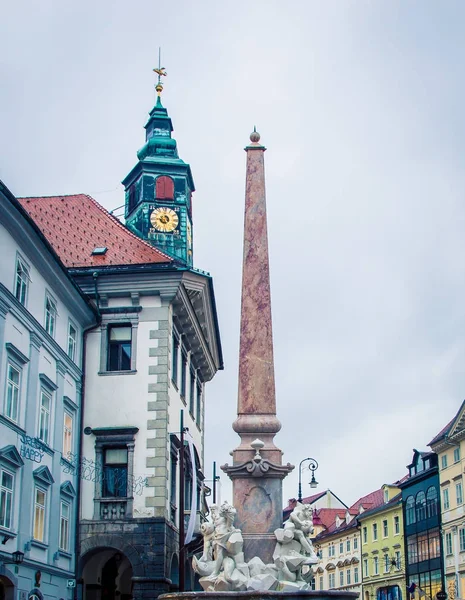 Escena Callejera Liubliana Eslovenia — Foto de Stock