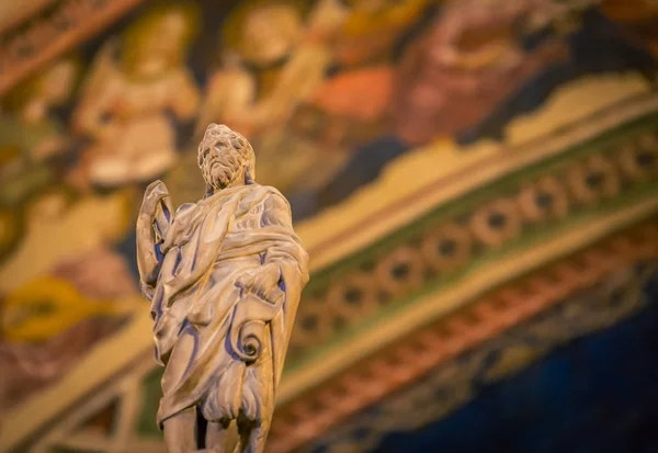 Statue Religieuse Dans Église Italie — Photo