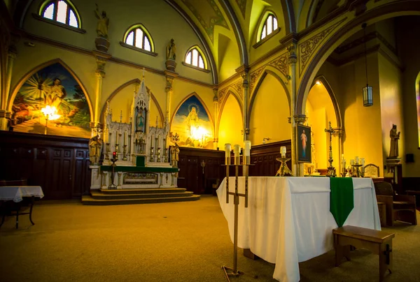 Interior Uma Igreja — Fotografia de Stock